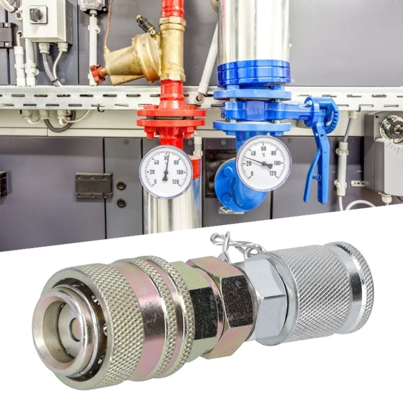 Adaptor Pengujian Tekanan Hidrolik Konektor Kopling Cepat Perlengkapan Industri G1/8