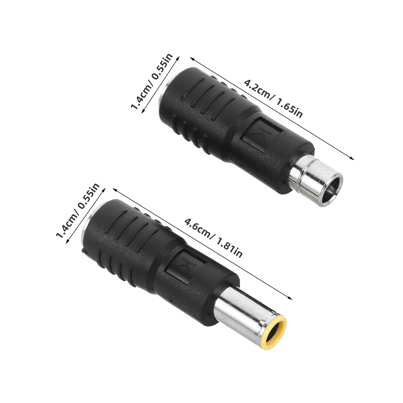 2Pcs Solar Adapter Dc7909 Male to Dc8020 Female Barrel Plug Converter for Rv Camping Power Setup Portable Power Station Adapter