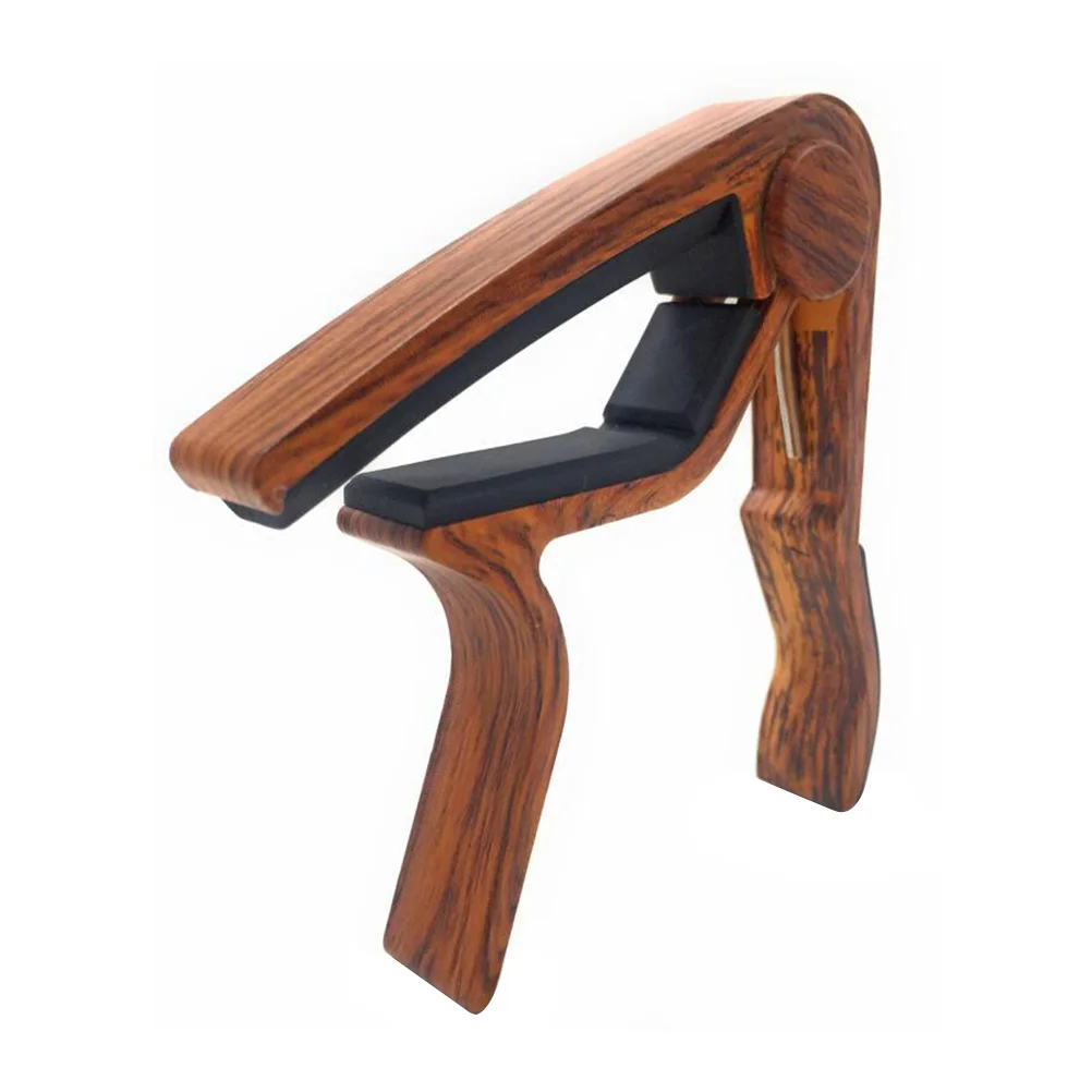 

Rose Wood Guitar Capo Electric Acoustic Quick Position Change Clamp for Folk Ukulele Bass Violin -Resistant