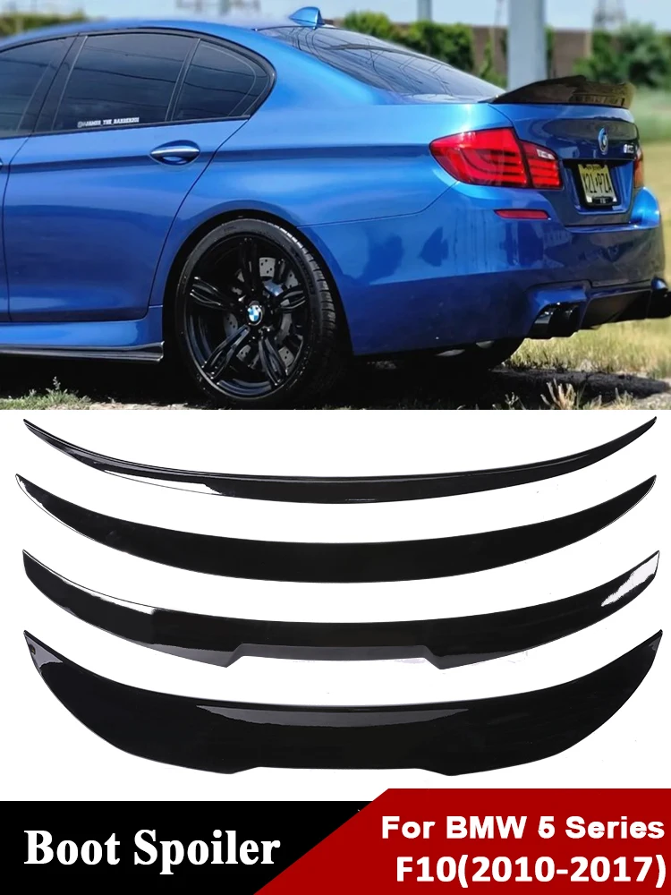 

Gloss Black Rear Trunk Bumper Lip Wing Tail M4/M5/MP Style Roof Spoiler Kit for BMW 5 Series F10 F11 F18 2010-2017 Carbon Fiber