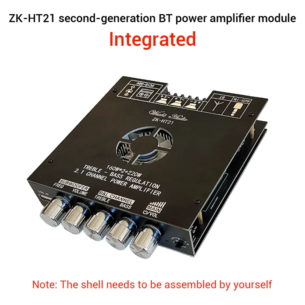 ZK-HT21 DC15~36V Bluetooth Amplifier Module 2.1 Channel 160W*2 and 220W TDA7498E HiFi Stereo Audio Amplifier with Protection