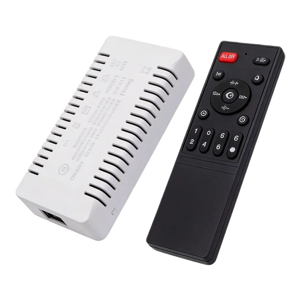 Fan Light Inverter Remote Controller with 6 Speed Options and Stepless Dimming Receiver for Adjustable Fan and Light
