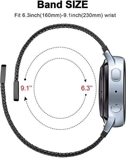 حزام ميلانيزي لساعة سامسونج جالاكسي 8 40 ملم 44 ملم 8 كلاسيك 46 ملم سوار معدني مغناطيسي لساعة جالاكسي الترا 2025 47 ملم معصمه