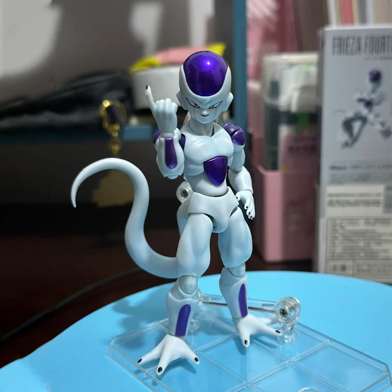 12CM Fully Poseable Dragon Ball Z Shf Frieza The Fourth Form Figure Anime Frieza Action Figure PVC Collection Model Toy Doll