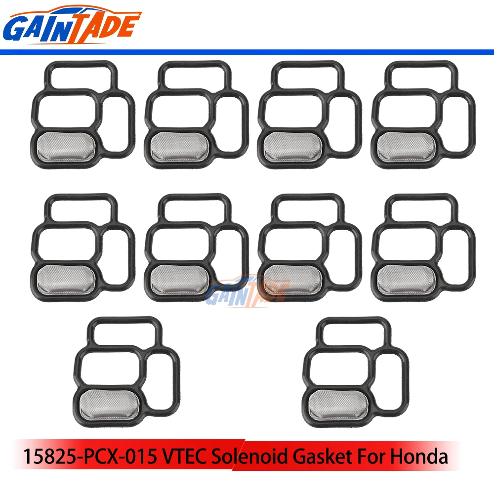 10 Uds VTEC junta de solenoide sello de válvula de carrete filtro 15825-PCX-015 para Honda S2000 F20C F22C pieza de motor 15825PCX015 15825 PCX 015