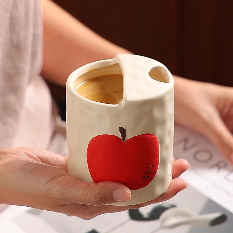 300ML Ceramic Latte Coffee Cups Creative Home Holding Cups Home Decor Kitchen Bar Supplies Drinking Christmas Gift Ceramic Cups