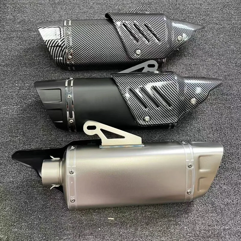 51MM Universal Slip On  AKR Escape Exhaust Muffler For Ninja Z400 Z250 Z900 ZX6R KTM RC125 RC250 RC390 YZF R3 R6 Motorcycle