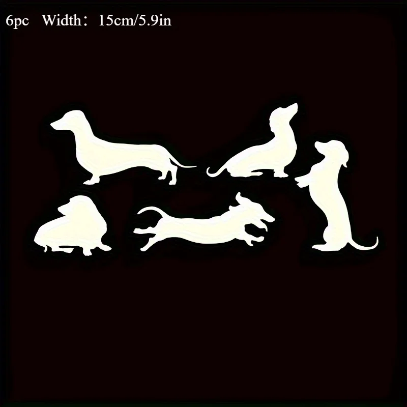 Cute Dachshund Waterproof Vinyl Stickers Durable Decals For Car Laptop Wall Decor