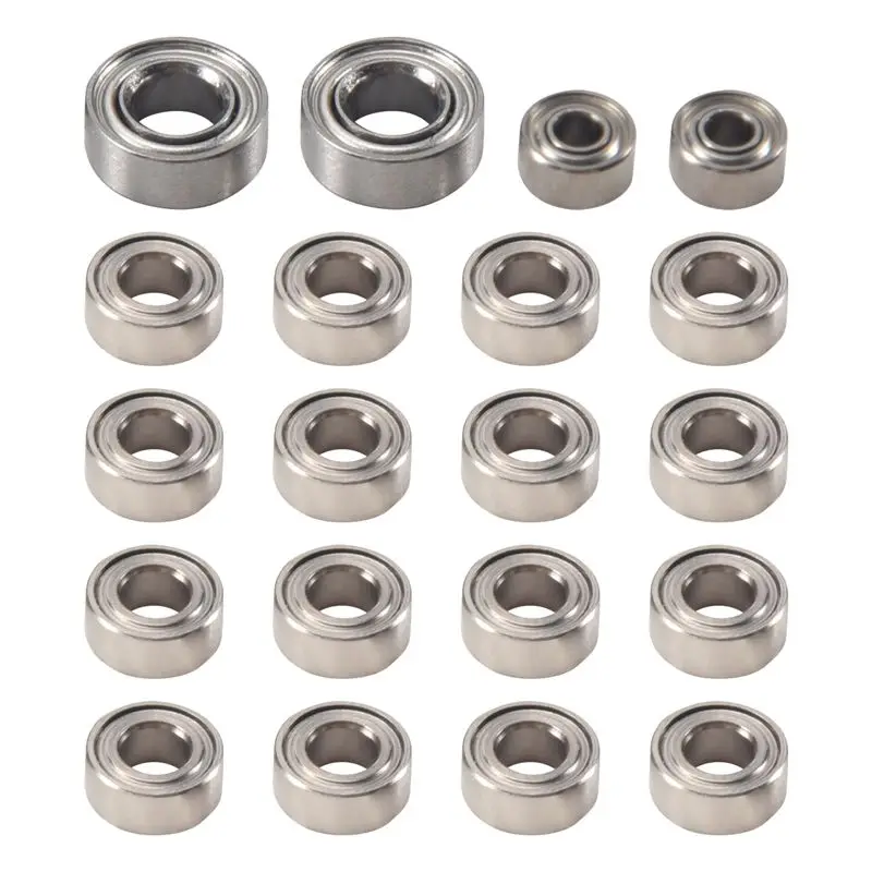 CYGJ-20Pcs Steel Ball Bearing Set For Axial SCX24 90081 AXI00001 AXI00002 1/24 RC Crawler Car Spare Parts Accessories