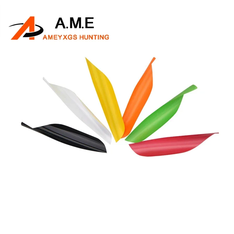 

50pcs 1.75" Archery Spin Vanes Right Wing Plastic Fletching DIY Easton Arrow Feather Vane Arrow Tool for Bow Hunting Accessory