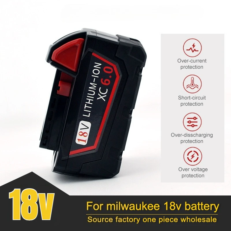 12V 3AH/5AH/8AH M18B5 XC baterie pro Milwaukee lithiové baterie, nabíječka M12-18FC - náhled 2