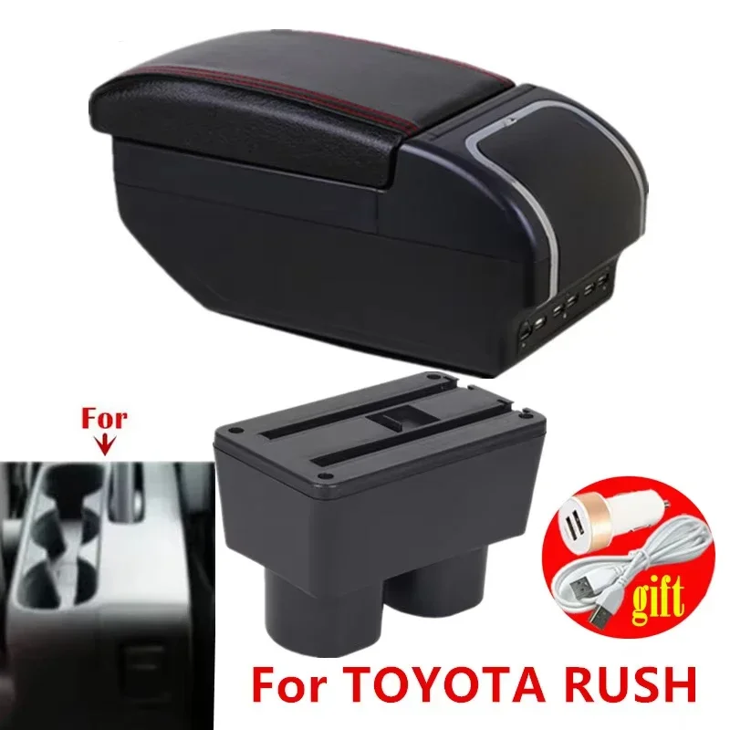 Caja de reposabrazos Central para TOYOTA RUSH, caja de reposabrazos para Toyota Avanza Rush, caja de almacenamiento de reposabrazos de coche, actualización Interior dedicada