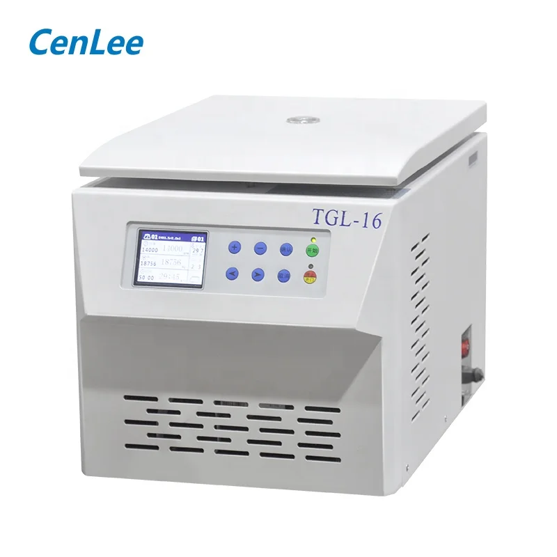 

TGL-16 Benchtop Micro Centrifuge Machine 16000rpm Angle Rotor 12/24x1.5/2ml Laboratory Micro High Speed Refrigerated Centrifuge