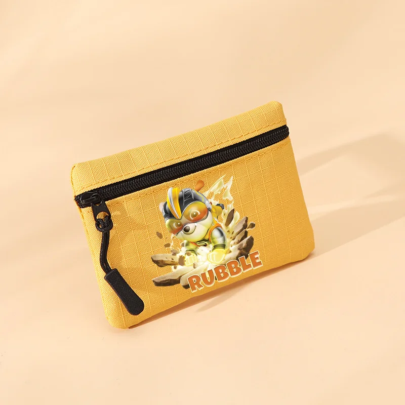 Paw Patrols Mini เหรียญ Skye Chase เด็กผ้าใบกระเป๋าสตางค์ซิปเงินกระเป๋าน่ารักผู้ถือบัตรเครดิต Kawaii Key Storage กระเป๋าของขวัญ