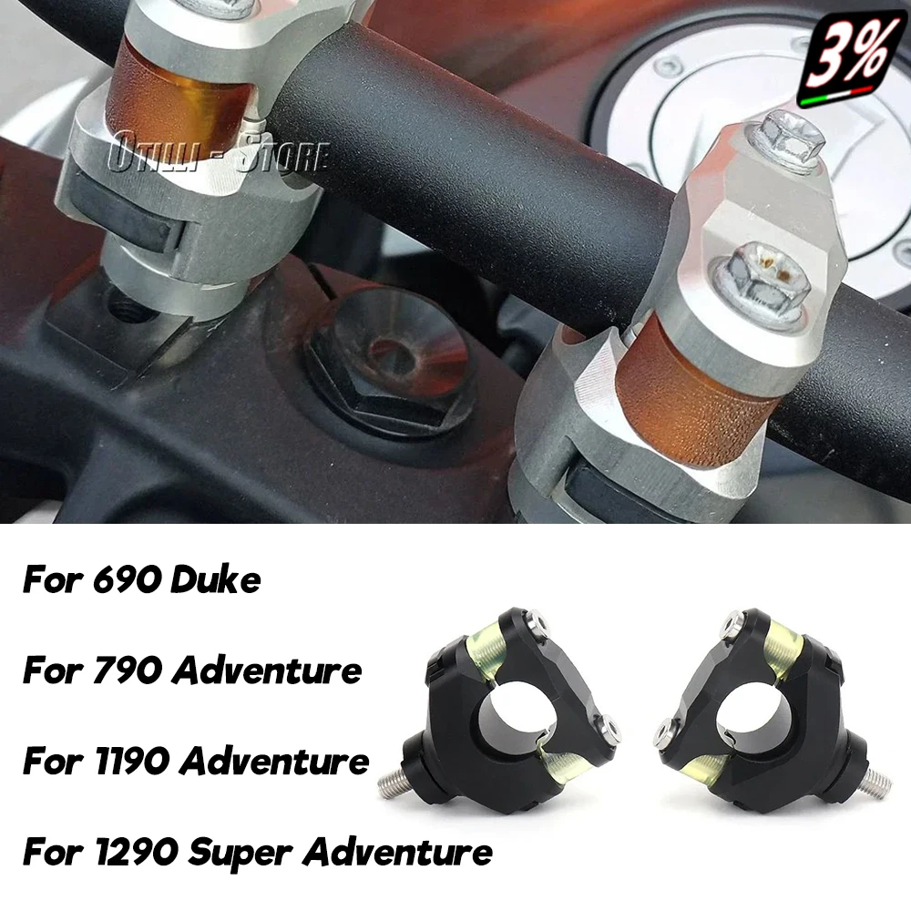 

28mm Handlebar Risers Mounting Bar Adjustable Progressive Handlebar Damping For 690 Duke 790 Adv 1190 ADV 1290 Super Adventure