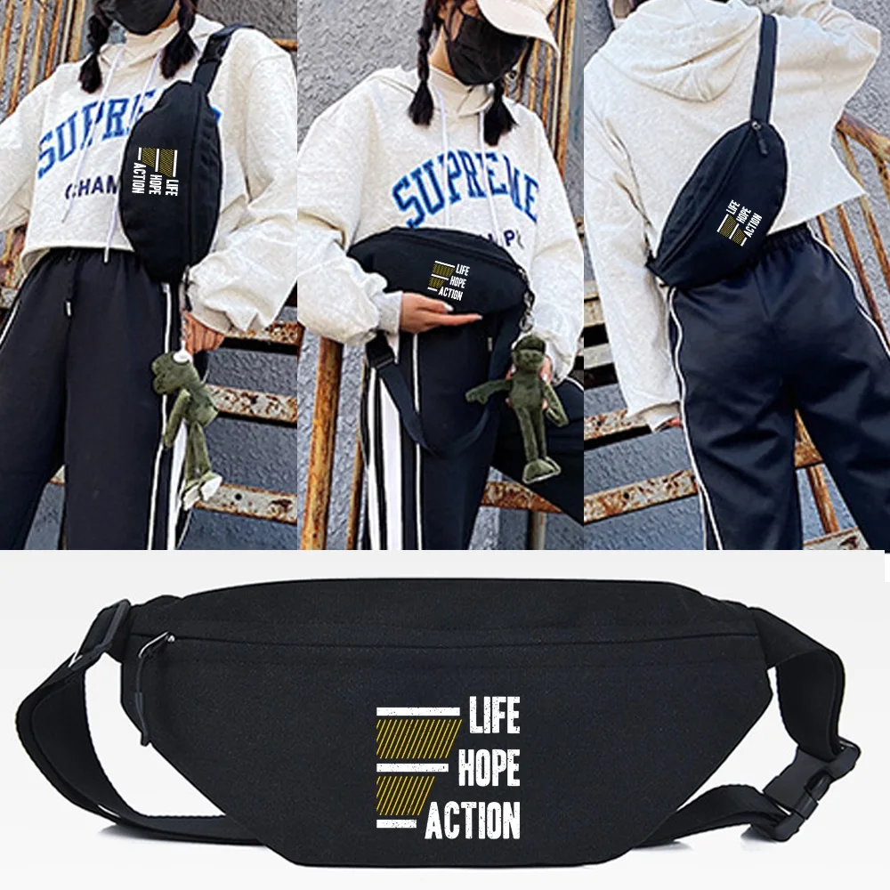 Waist Bagw Women Fashion Outdoor Chest Pack Sports Running Crossbody Pack Life Letter Print Travel Shoulder Fanny Bag Phone Bags