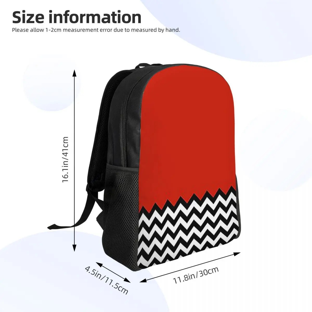Black Lodge Twin Peaks Inspired Graphic Student Backpack School Bag Hiking Travel Daypack for Men Women Bookbag Shoulder Bags
