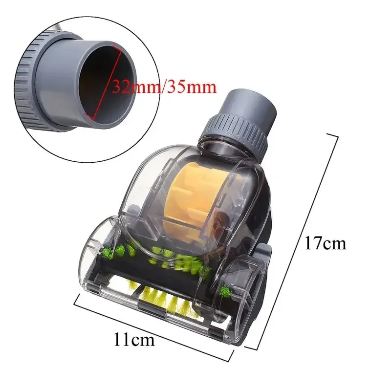 32mm/35mm Accessori per aspirapolvere Spazzola per tende a vibrazione turbo Rimuovi gli acari Pulizia profonda Testa della spazzola turbo Pulizia conveniente