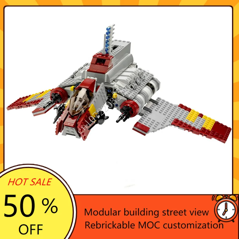 636PCS Attack Shuttle Space War Military MOC SpaceShip Battle Model Custom Puzzles Architecture DIY Education Assembly Toy Gift