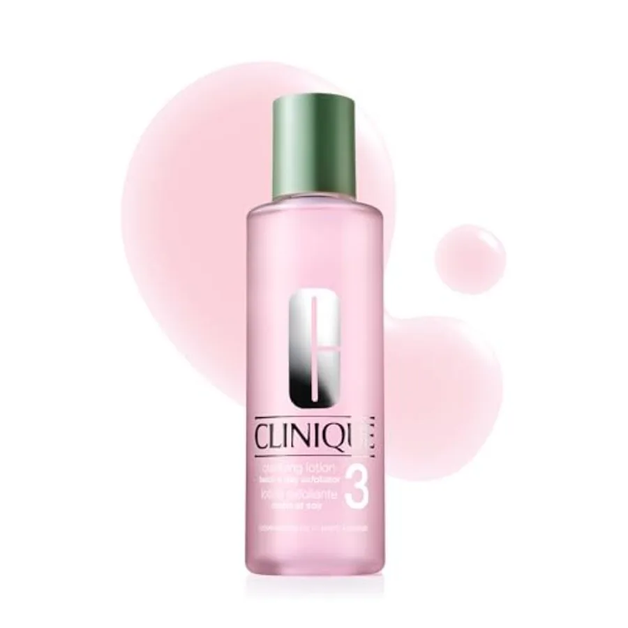 Clinique Loción Clarificante de 3 Pasos, Exfoliante Facial, Tónico con Hamamelis + Ácido Salicílico para Pieles Mixtas y Grasas
