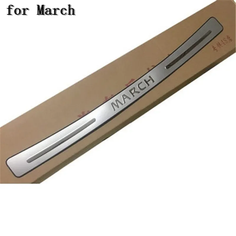 High quality stainless steel Rear bumper Protector Sill For NISSAN March 2011-2019 Car Styling