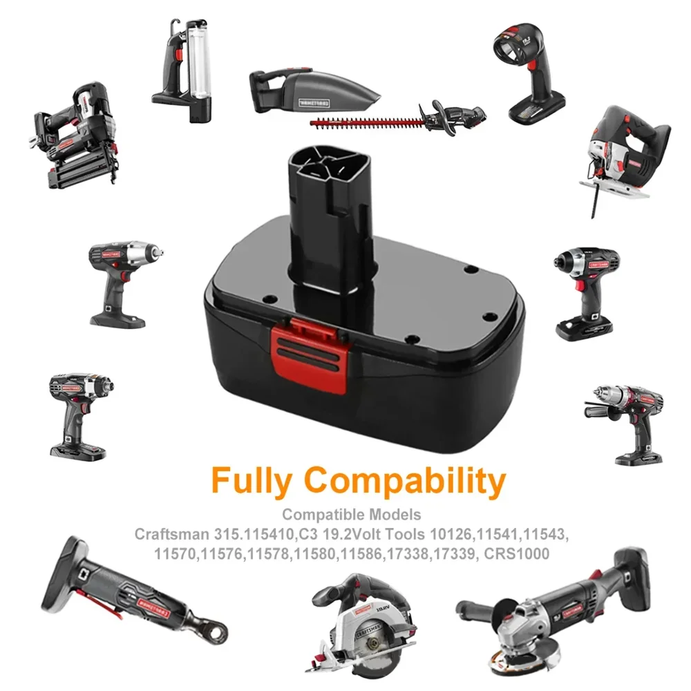 2026 19.2 فولت استبدال البطارية للحرفي C3 DieHard 11375 1323903 130211004 11045 31511485 6.0Ah بطارية ليثيوم أداة الطاقة #6