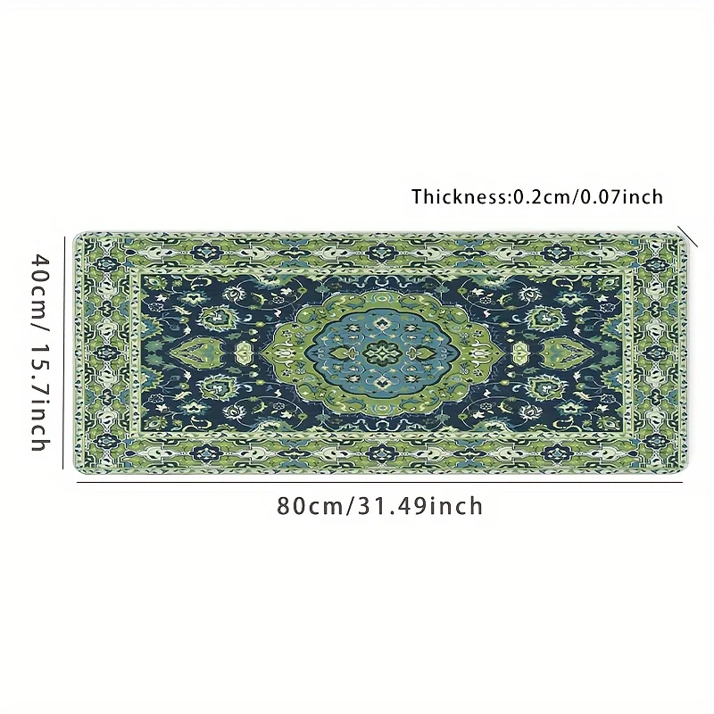 Retro Persian style gaming mouse pad, non-slip rubber base With stitched edges, suitable for laptops, offices and home image 4