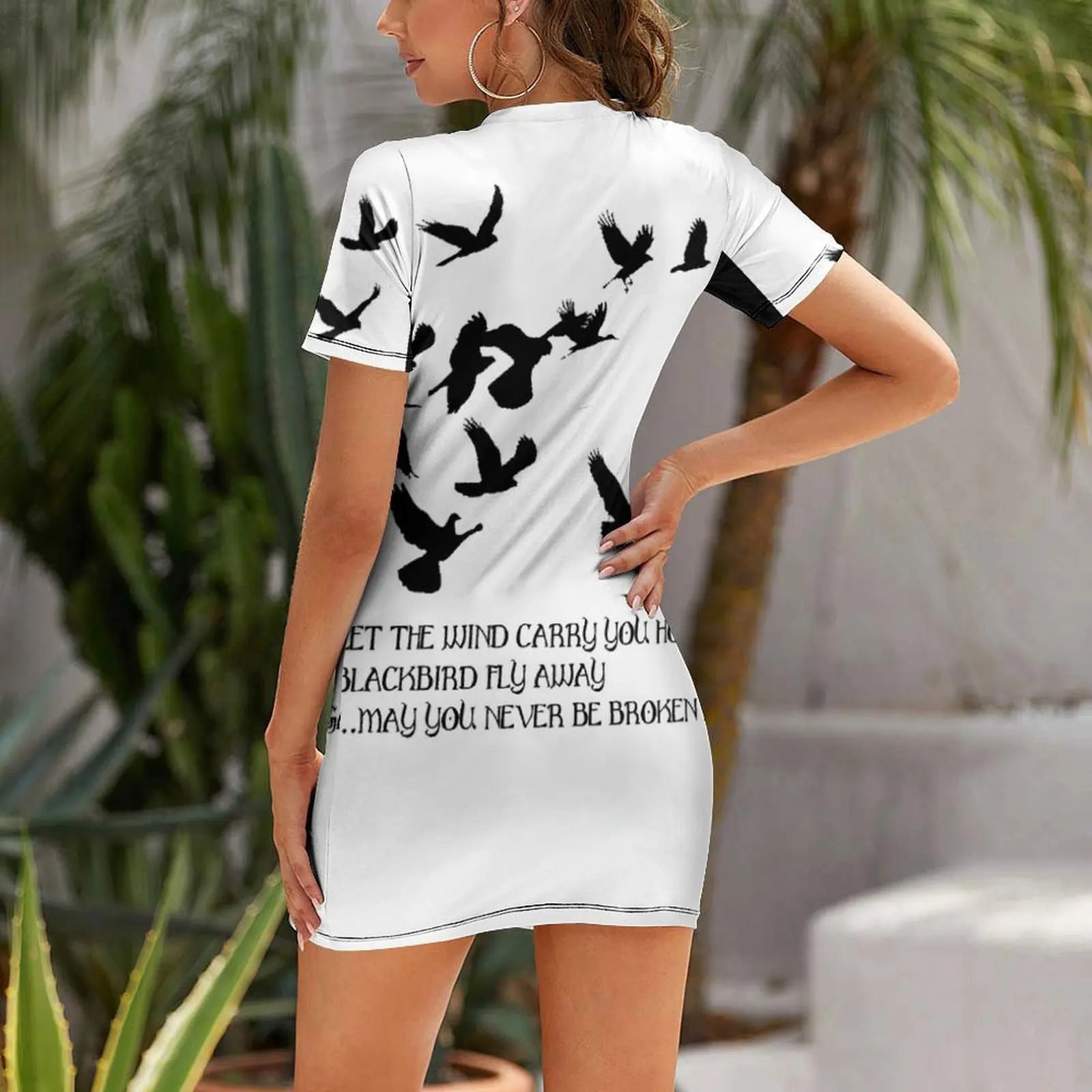 Blackbird, Alter Bridge - Lyrics Short Sleeved Dress women clothing 2024 new arrivals women's clothing korea stylish