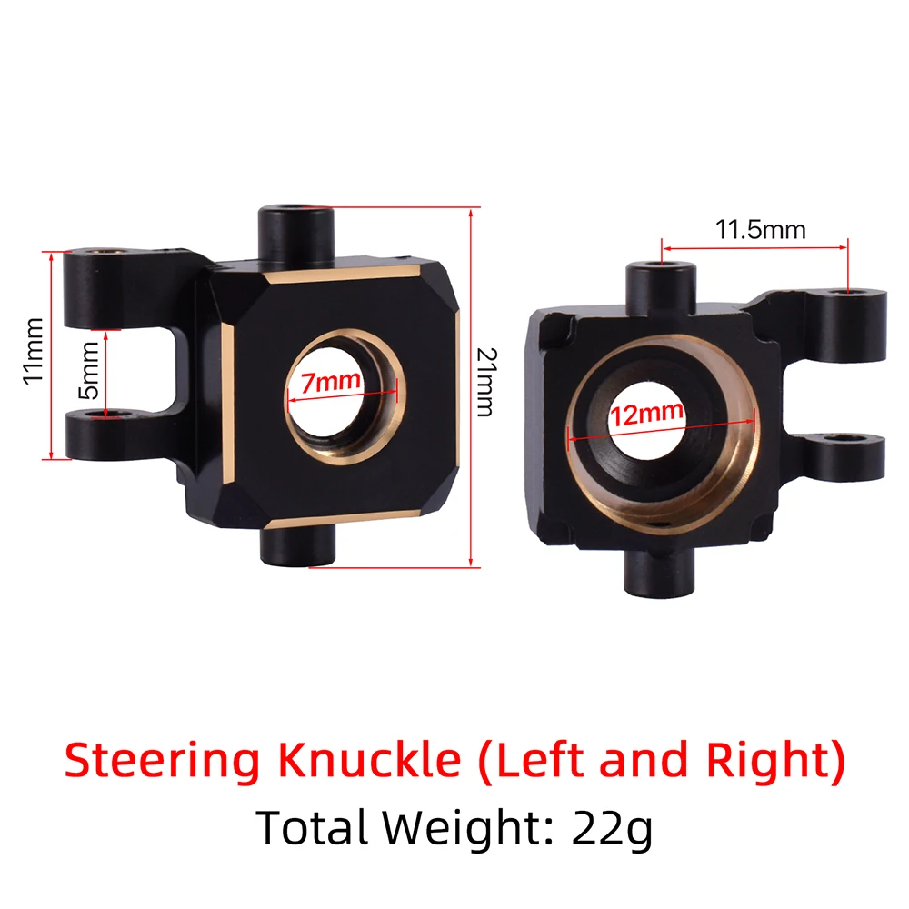 For TRX4M Upgrades Brass Steering Link Knuckle Alex Diff Cover Caster Blocks Traxxas TRX-4M 1/18 Upgrades RC Crawler Defender