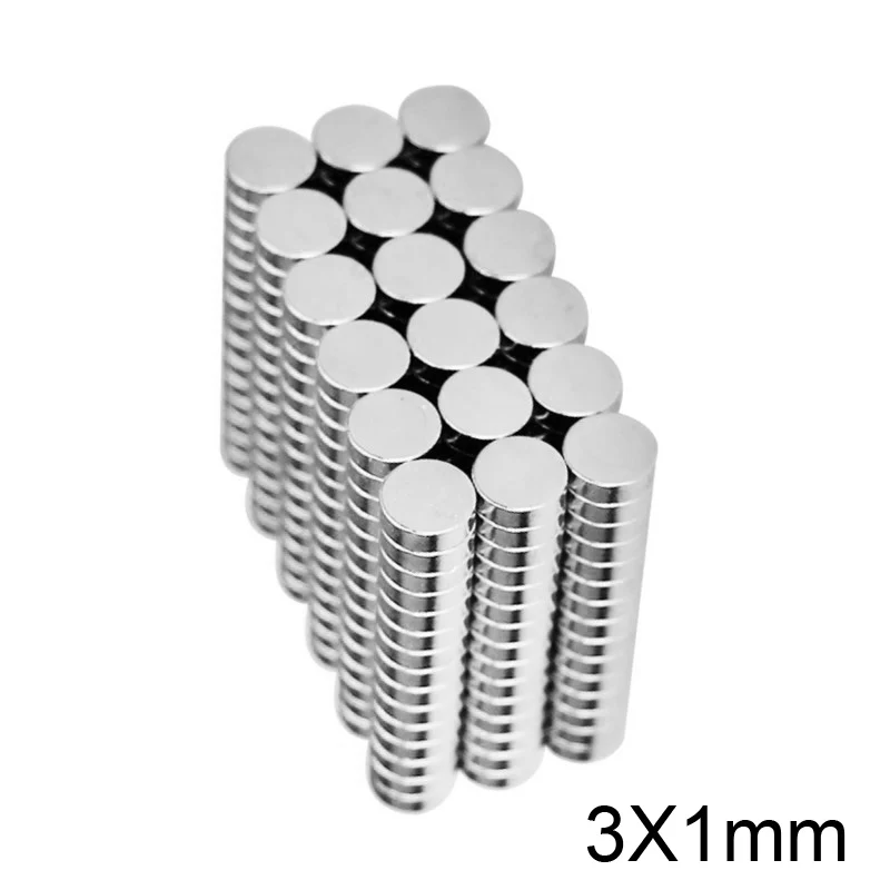 3x1 mm Sheet Mini Round Magnet 3mm * 1mm Neodymium Magnet N35 3x1mm Permanent NdFeB Super Strong Magnets Disc 3*1