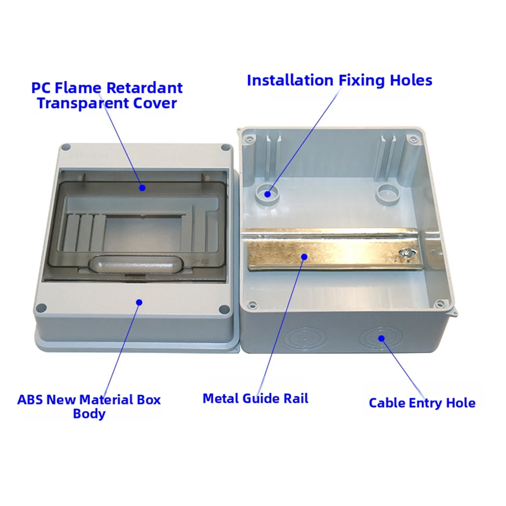 12-Circuit Weather-Resistant Electrical Box for Agrivoltaic Systems and EV Charging Depots DZ47 Breaker Integration 258PZ30 Spec