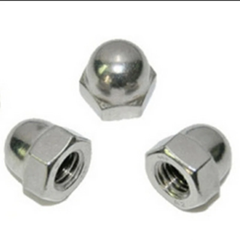 High Quality M3 M4 M5 M6 M8 Hex Flange Cap Nut Stainless Steel Cap Nuts