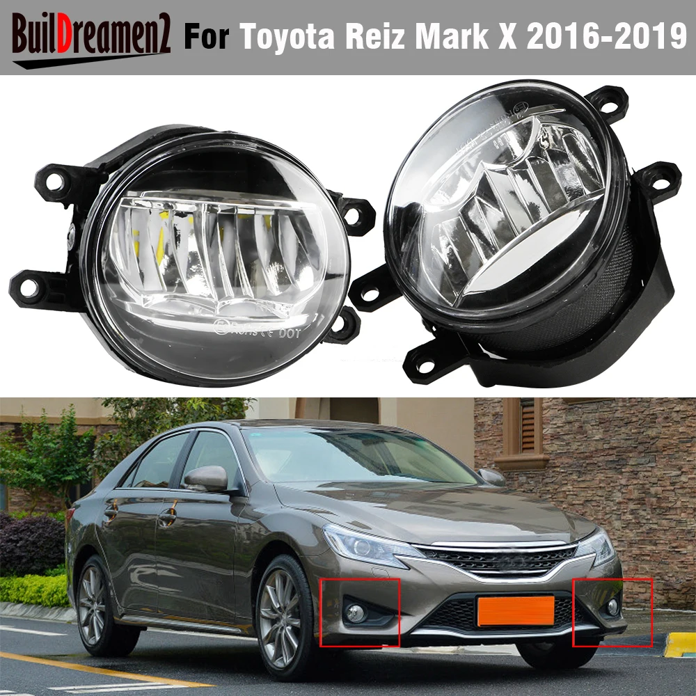 

2X30 Вт Canbus светодиодный Fog светильник H11 для Toyota Reiz Mark X 2016 2017 2018 2019, аксессуары для пассажирских противотуманных фар 12 В