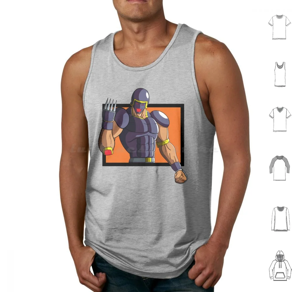 Warsman ( No Words ) Tank Tops Print Cotton Ultimate Muscle Kinnikuman Anime Anime Drawing Anime Design Anime Character