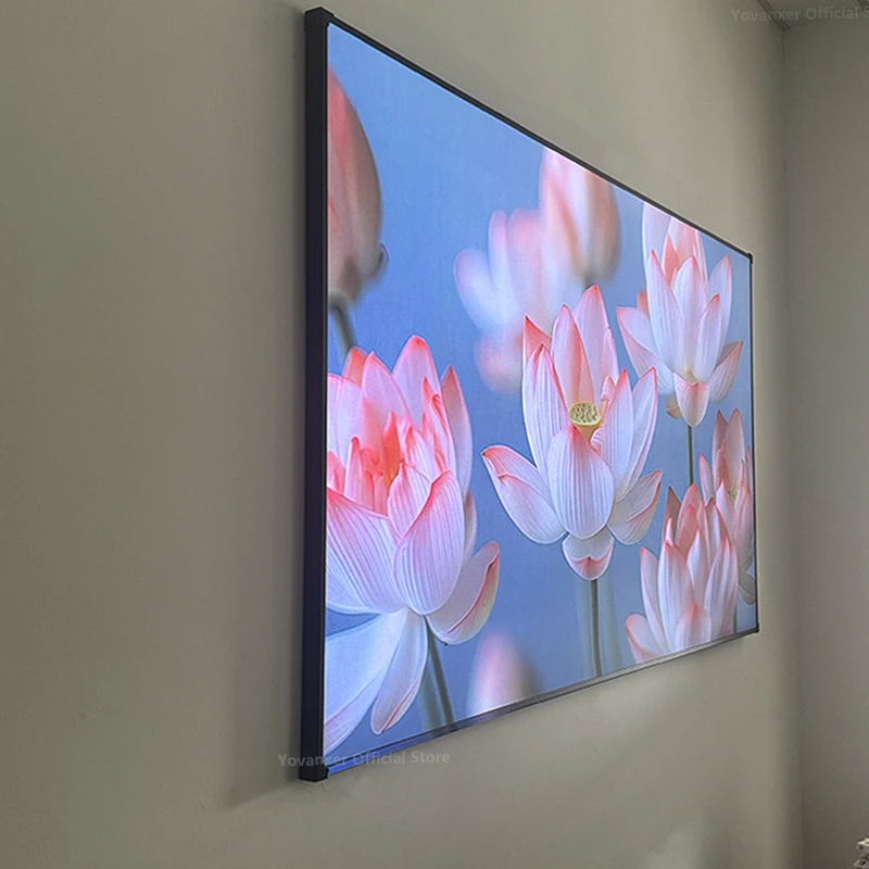 ALR T-призма, отклоняющий окружающий свет, 130-дюймовый высококачественный рамный экран UST для проектора с ультракороткофокусом 8K 3D