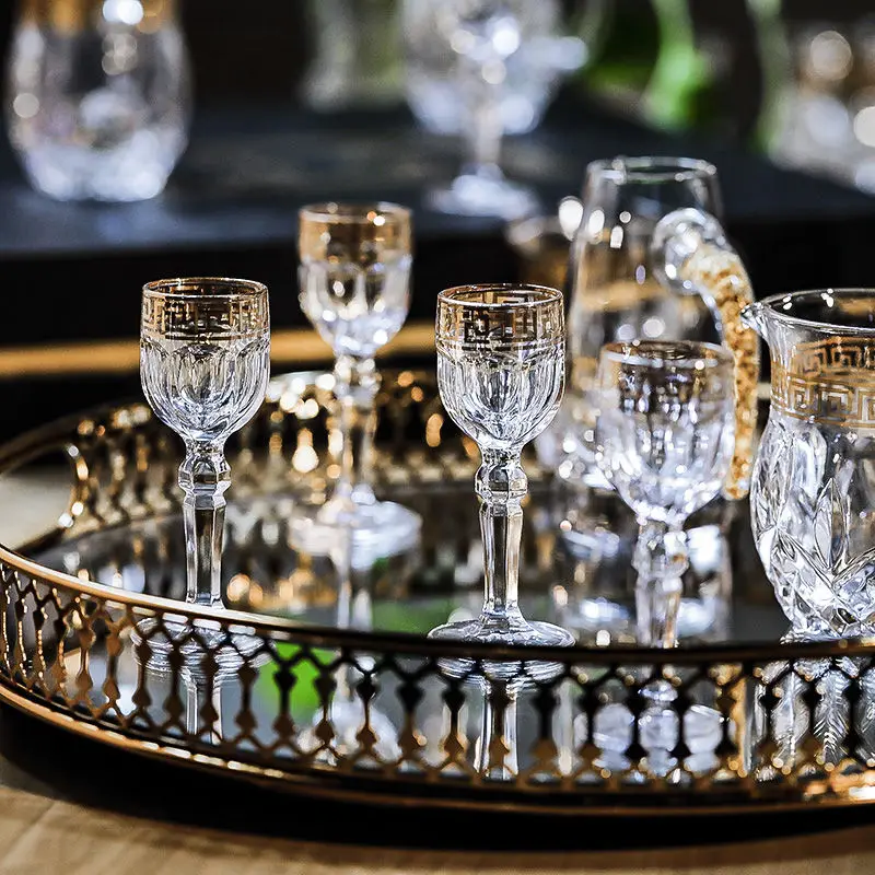 High-End White Wine Glass Liquor Divider Crystal Glass Wine Set Set Household Chinese Style High Leg TASS