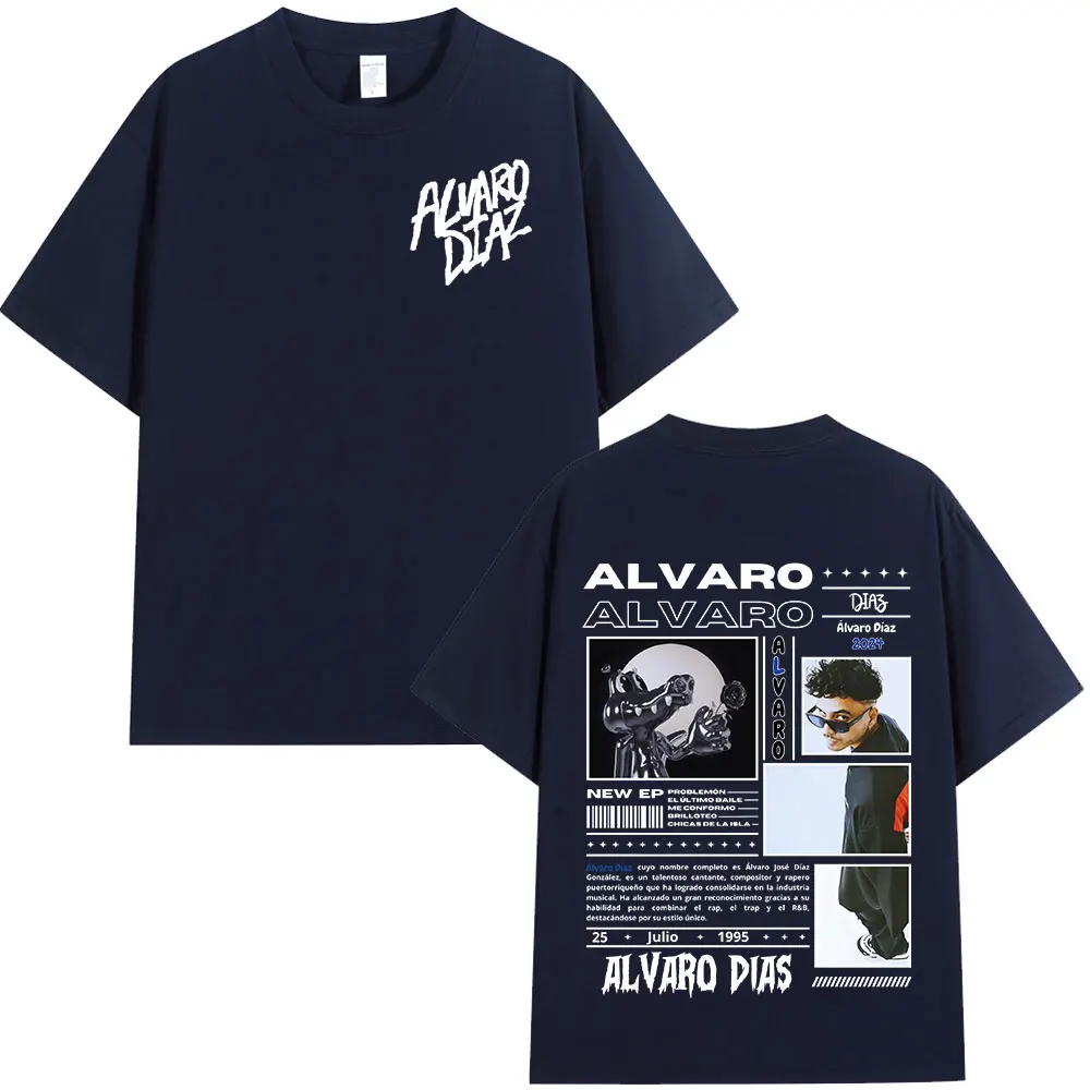 Alvaro Diaz Sayonara Album Graphic T Shirts Mens Clothing Hip Hop Fashion Oversized Short Sleeve T-shirt Casual Cotton T-shirts