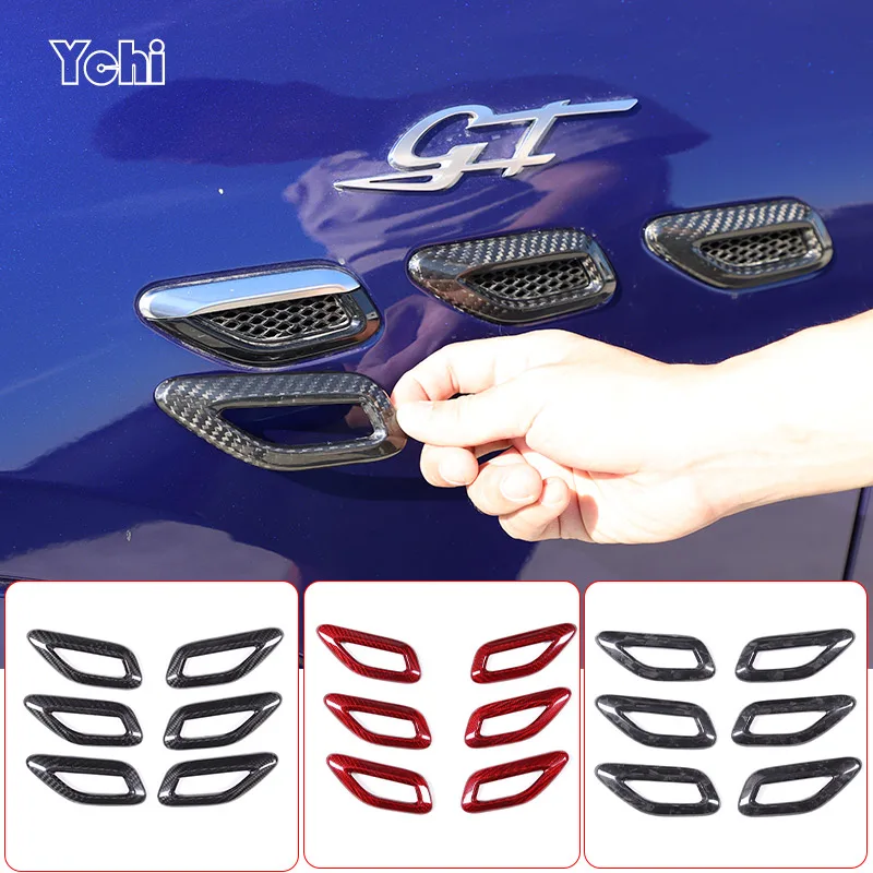 For Maserati Grecale 2022-23 Real Carbon Fiber Side Air Vent Fender Cover Car Wheel Fender Side Air Outlet Vent Trim Accessories