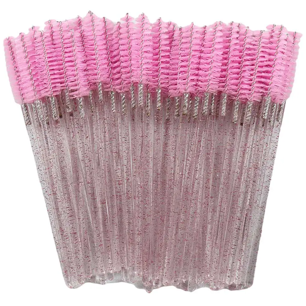Einweg Kristall Wimpern Pinsel Kamm 50Pcs Wimpern Verlängerung Mascara Zauberstäbe Make-Up Professionelle Make-Up Schönheit Werkzeug