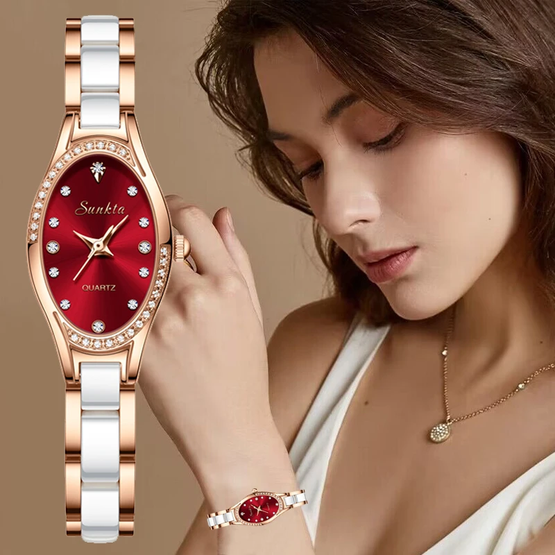 

New LIGE SUNKTA Women Watches Luxury Brand Watch Bracelet Waterproof Diamond Ladies Wrist Watches For Women Relogio Feminino