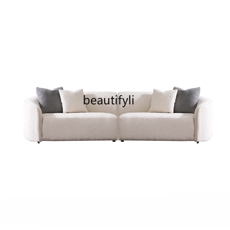 

Nordic Fabric Sofa Modern Minimalist Combination Cream Style Minimalist Corner Living Room Furniture