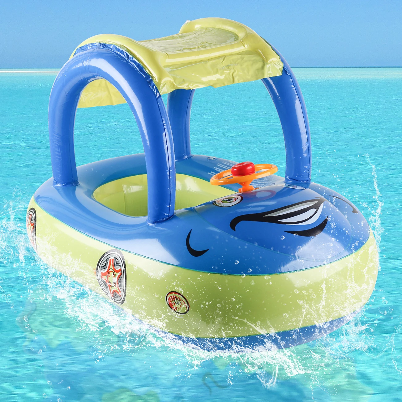 

Car shape Toddler pool floats,Baby Swimming ring beach toys,Pool float for kids swim floaties，floaty for toddlers 4-6