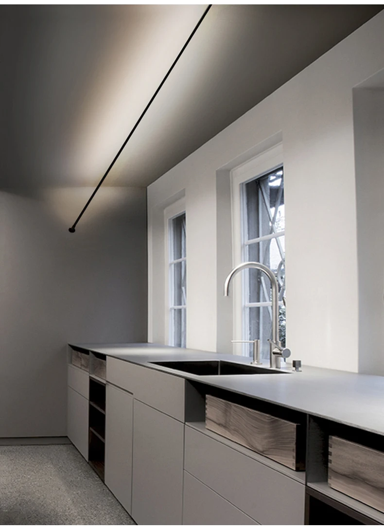 Minimalist LED Strips Lamp Skyline Corridor Ceiling Light Living Room Wall Lamp Long Line Decor Bedroom Nordic Home Lighting