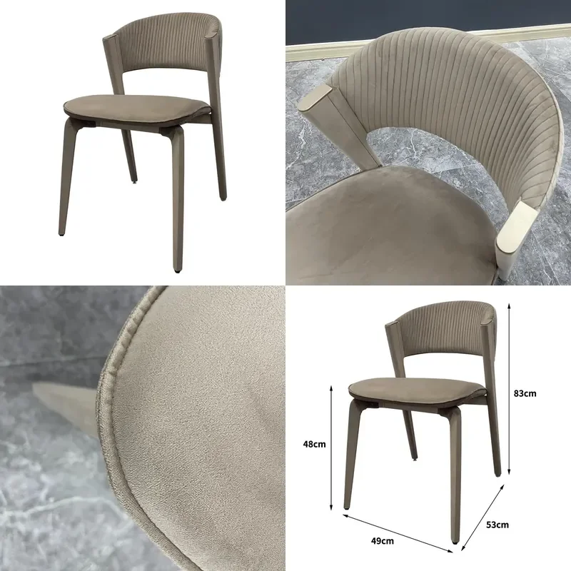 Premium Hotel Banquet Chair for Restaurant Internet Celebrity Use Stainless Steel Leisure Dining Chair for Home Back Dining