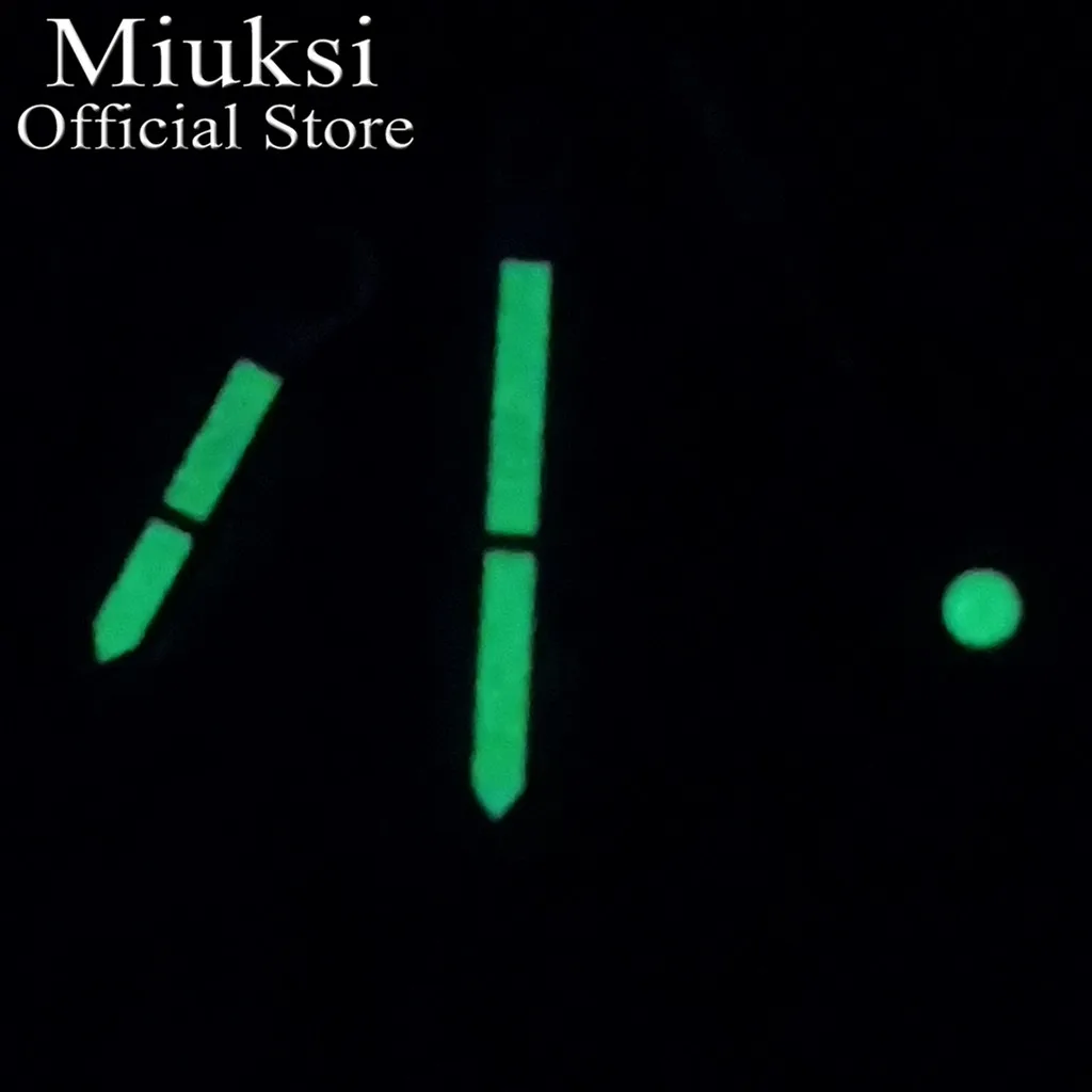 Miuksi silver watch hands green luminous hands fit NH35 NH36 Miyota 8215 DG2813 3804 ETA2824 PT5000 movement