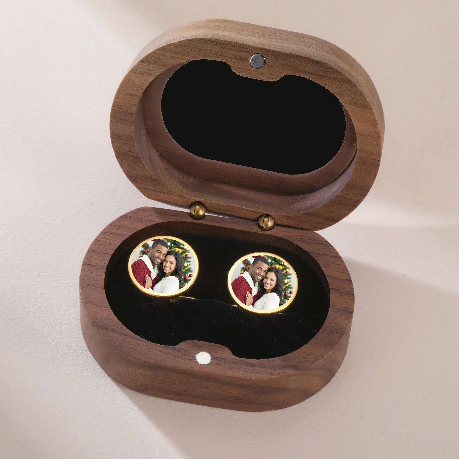 Personalized Color Photo Cufflinks Custom Picture Printing Cufflink Button Men Stainless Steel Jewelry Party Christmas Gifts