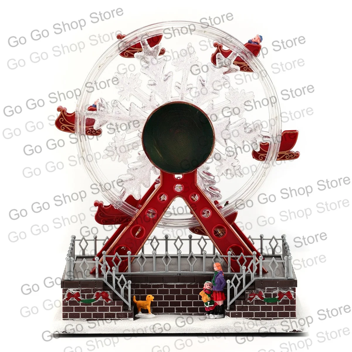 Rotating Luminous Ferris Wheel Music Box Christmas Home Ornament Decoration Ideas