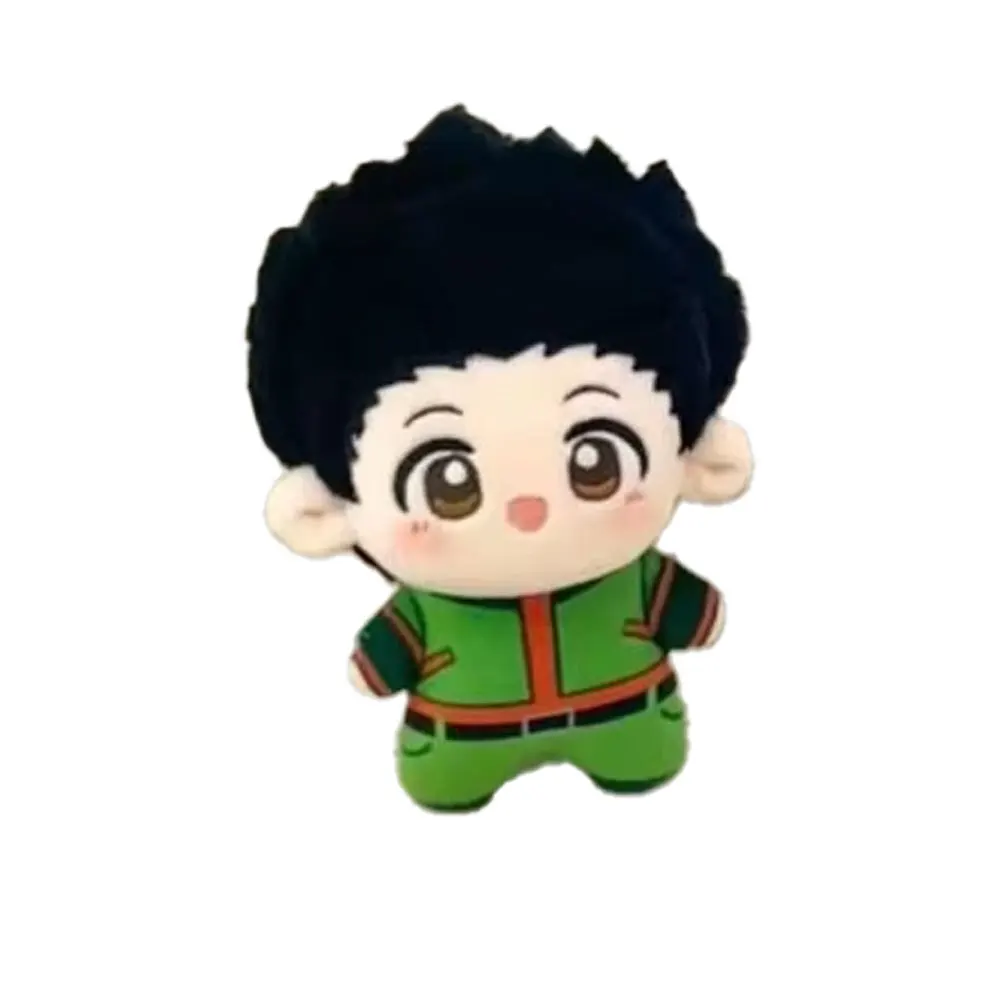 10cm anime hunterxhunter killua gon q versão boneca de pelúcia fantoche de mão estrela do mar corpo brinquedo cosplay chaveiro pingente boneca presentes de natal