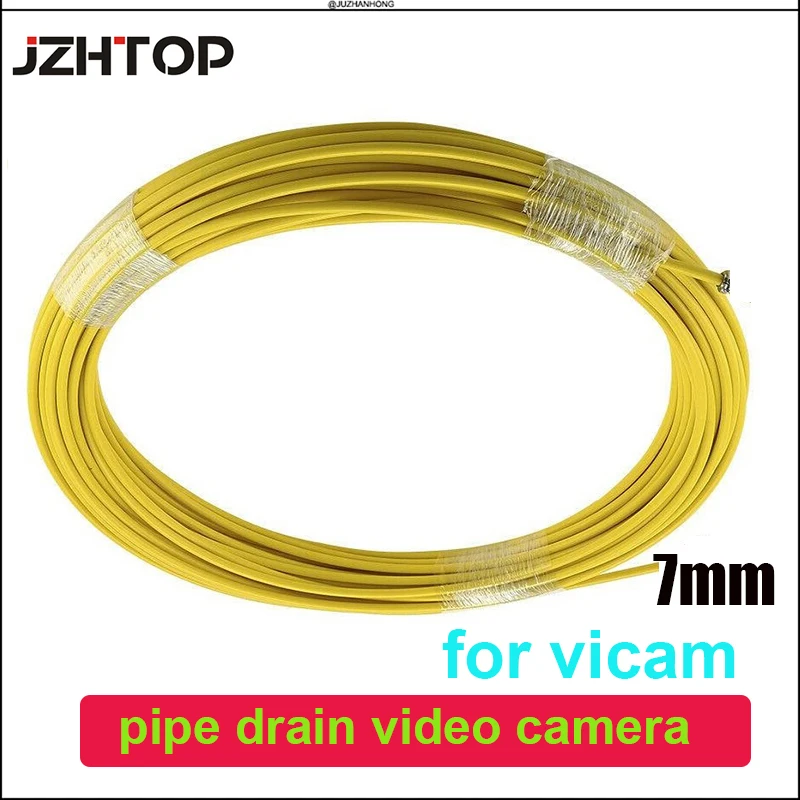 7mm Hard Fiberglasses Cable With Connector For Vicam brand V8-3388 Pipe Inspection Snake Camera