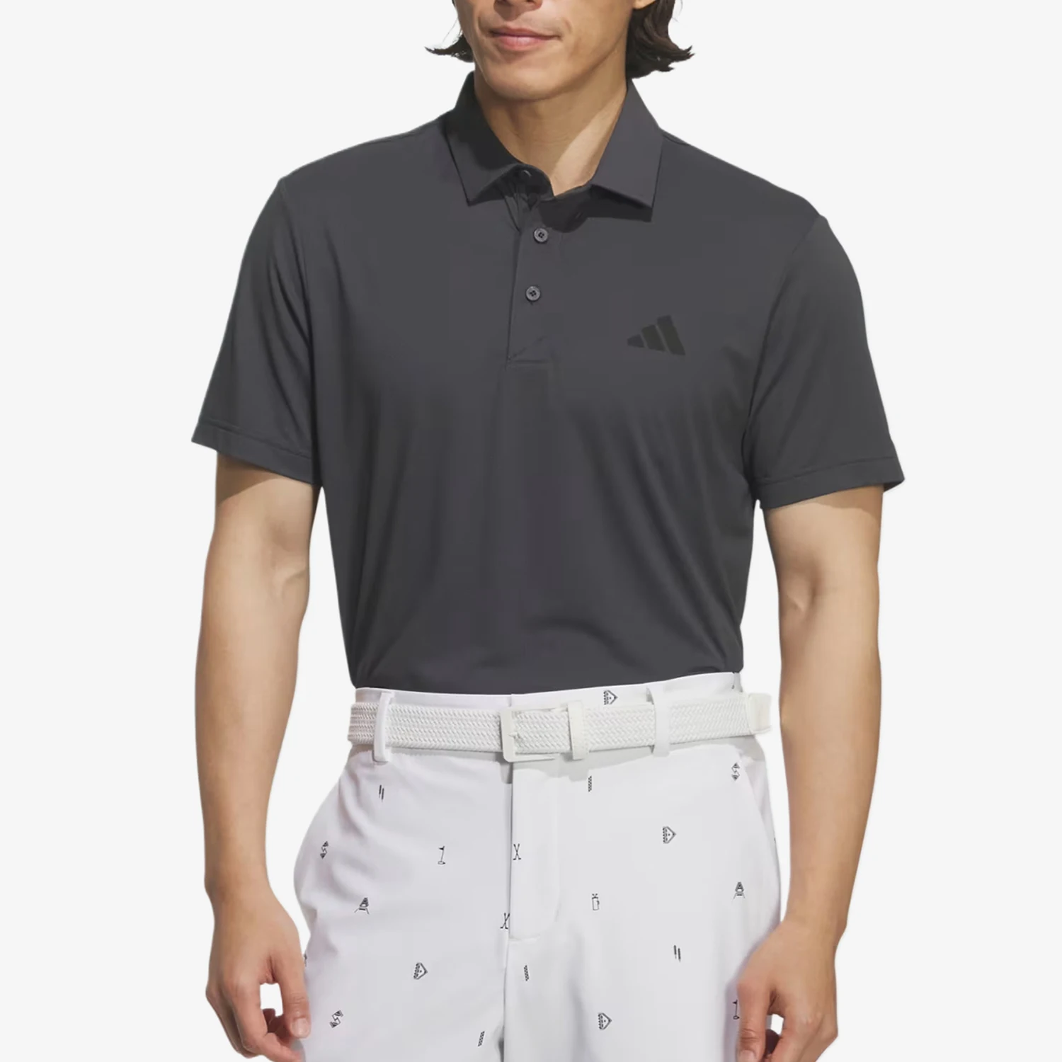 Traje de golf Adidas original para hombre, deportivo y de ocio, transpirable, de manga corta, JY8227